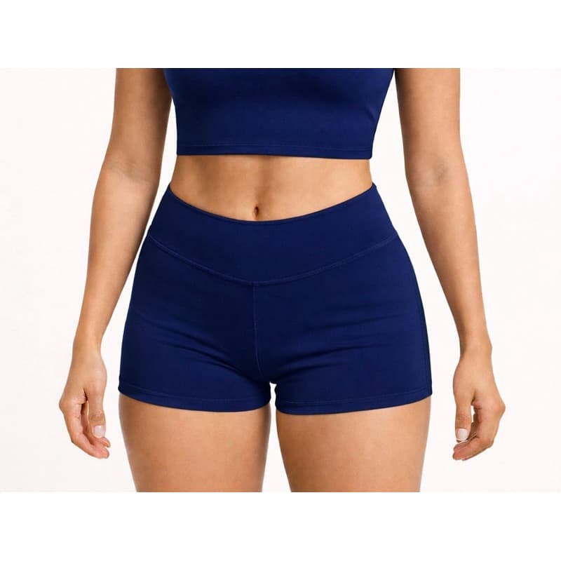 Short Feminino Segunda Pele Moda Praia Piscina Verão Shortinho Curto Azul Marinho