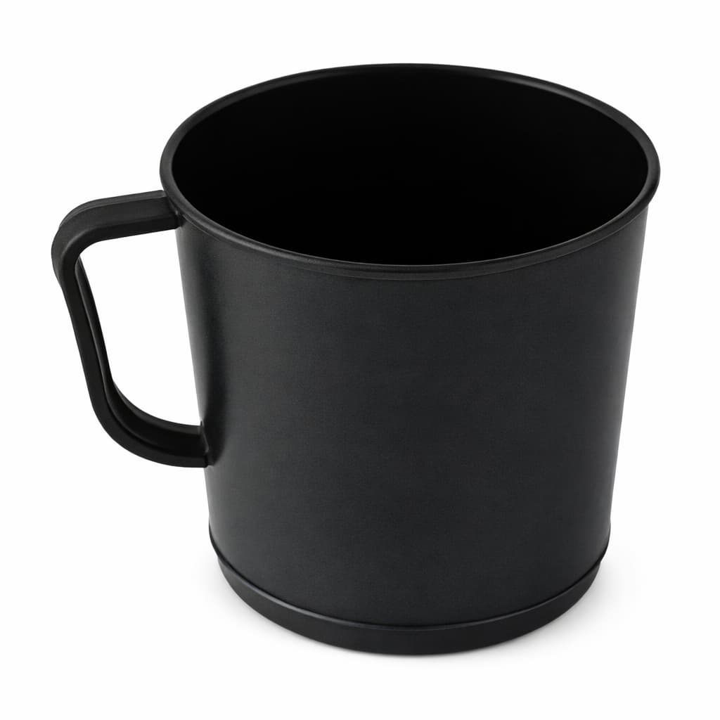 Caneca Preta de Plástico Militar 500ML