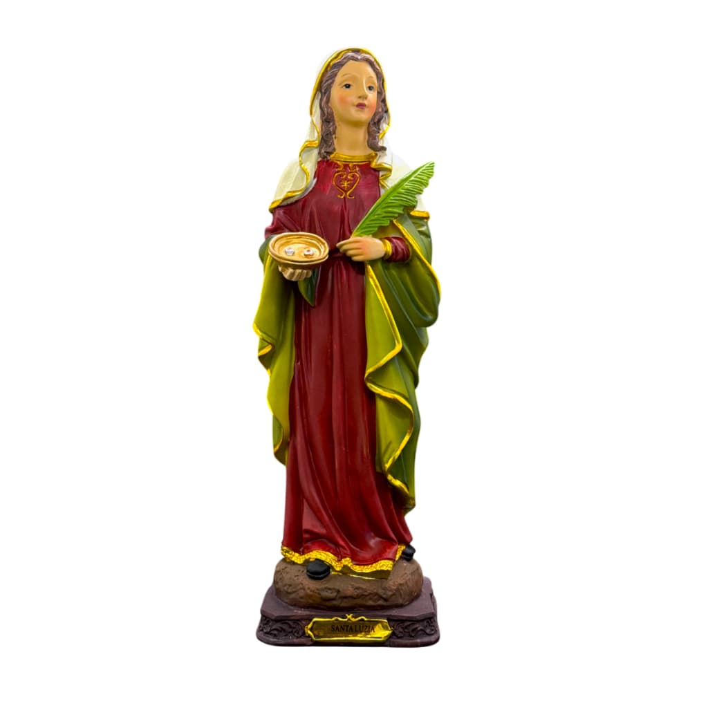 IMAGEM DE RESINA IMPORTADA SANTA LUZIA 30CM