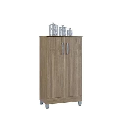 Armário Multiuso 2 Portas A989 110cm Compacto Organizador para Cozinha ou Lavanderia