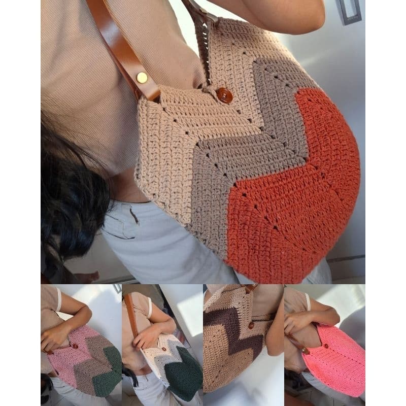 bolsa de crochê/ bolsa de praia de crochê