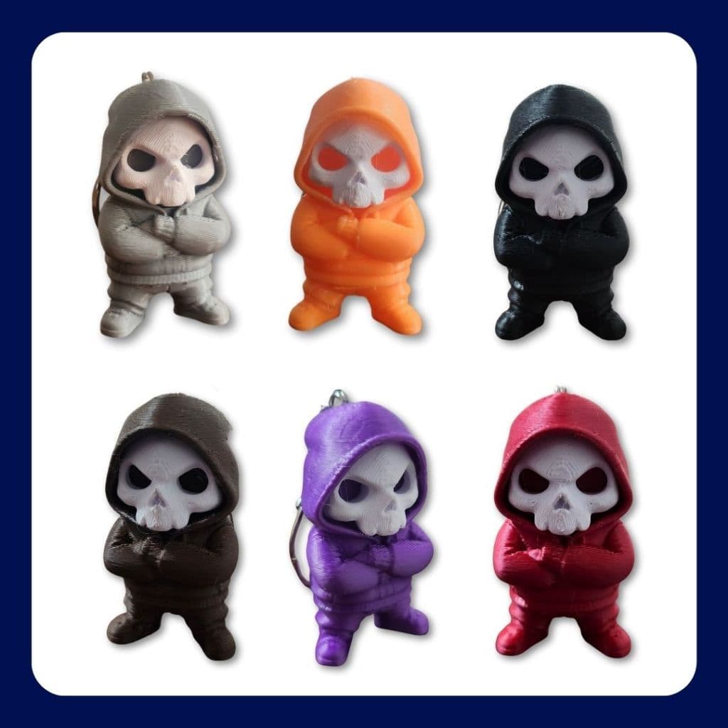 Chaveiro Caveira Urbana • Coleção Cute&Fun - Kit com 6 Unidades