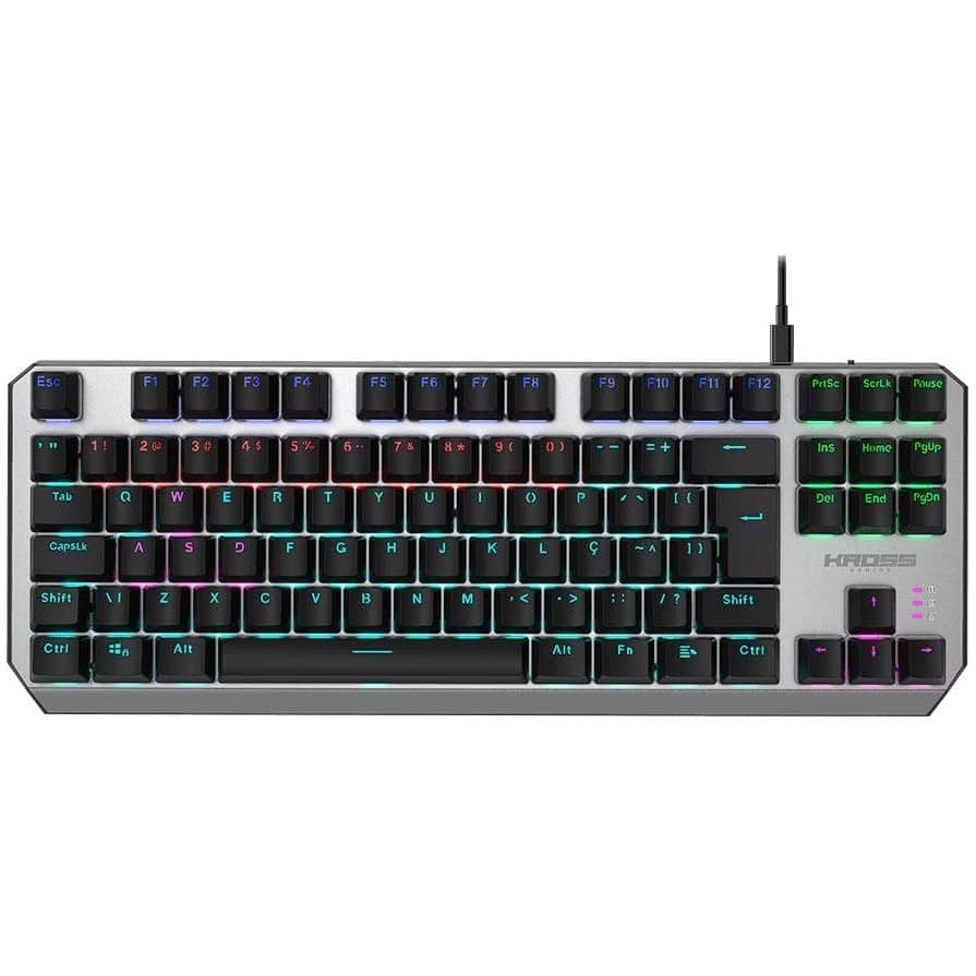 TECLADO GAMER MECANICO RANDGRID TKL RAINBOW KROSS ELEGANCE, KE-KG125