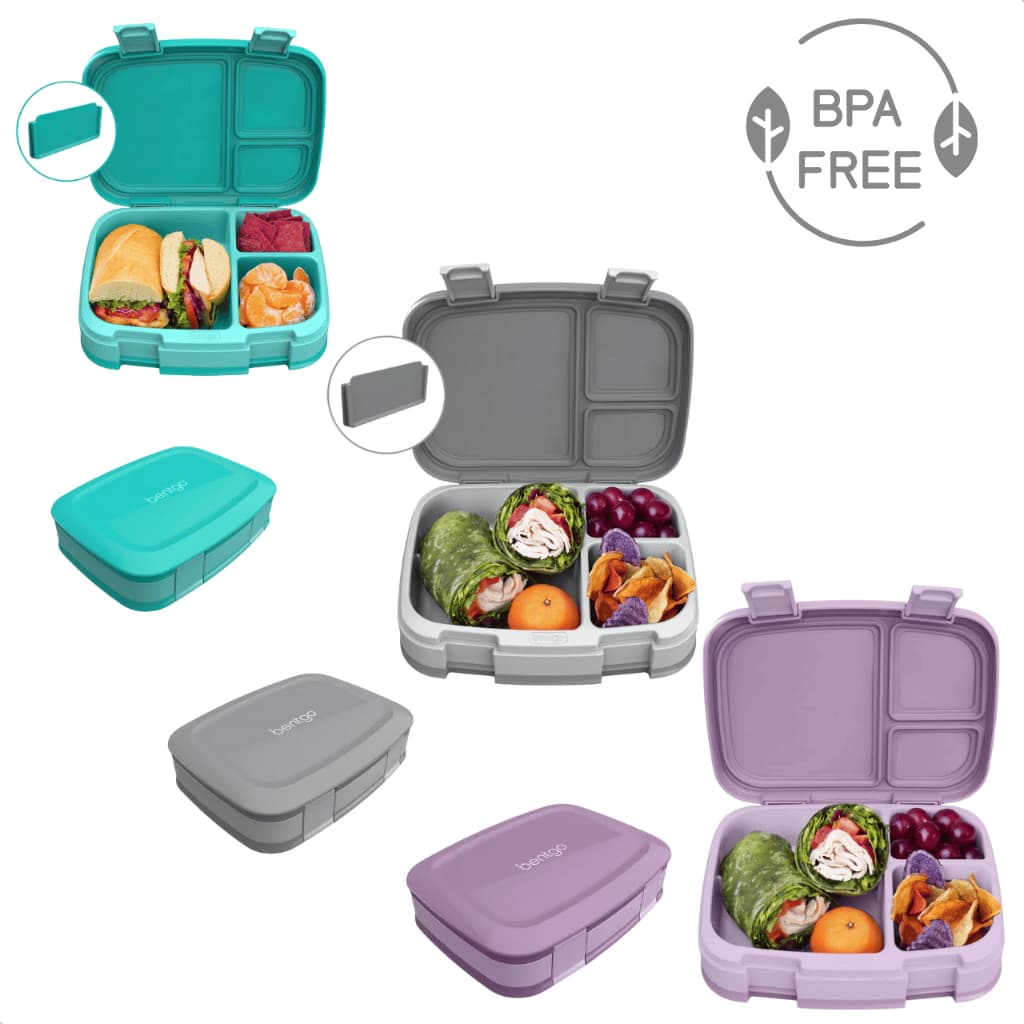Lancheira Pote Marmita Compacta Bento Box À Prova De Vazamentos Com 4 Divisórias