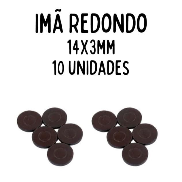 Imã Redondo 15x3mm Imatec - 10 unidades