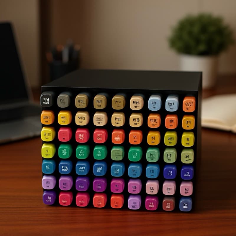 Porta Marcadores Artísticos | Organizador de Canetas Marker | Suporte Impressão 3D com 24 a 80 Slots | Cores Variadas