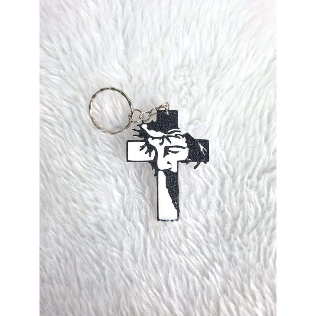 Chaveiro Cruz Jesus Cristo em 3D – Design Religião e Fé / 5 Unidades