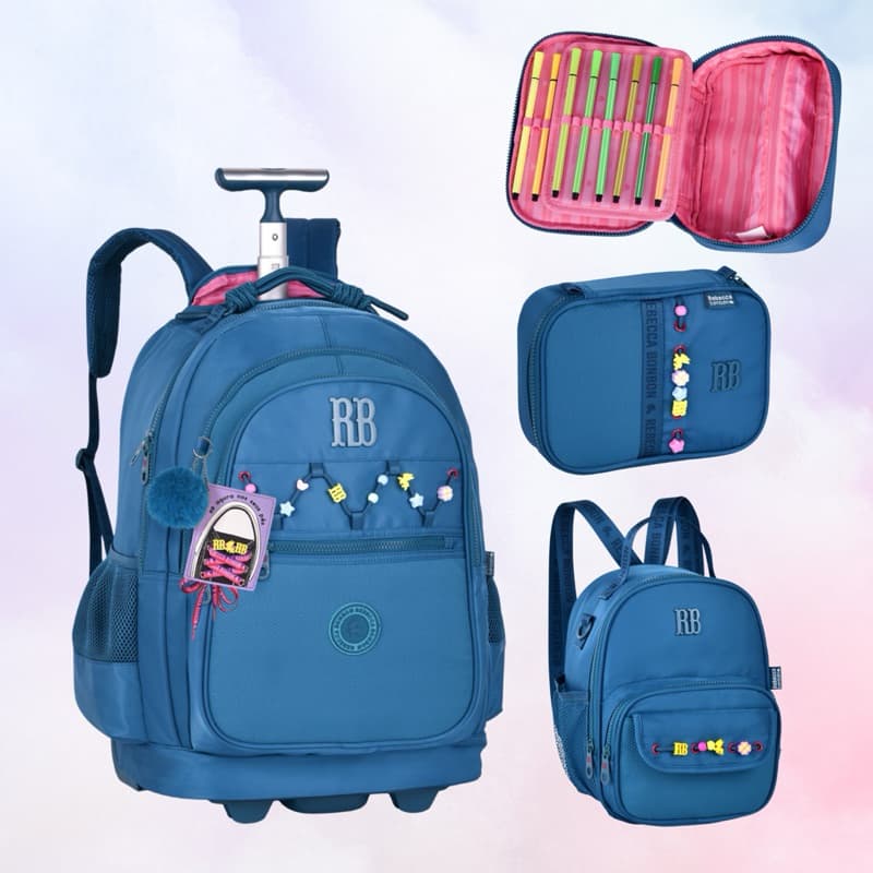 KIT MOCHILA DE CARRINHO REBECCA BONBON RB27421/ MOCHILA JUVENIL