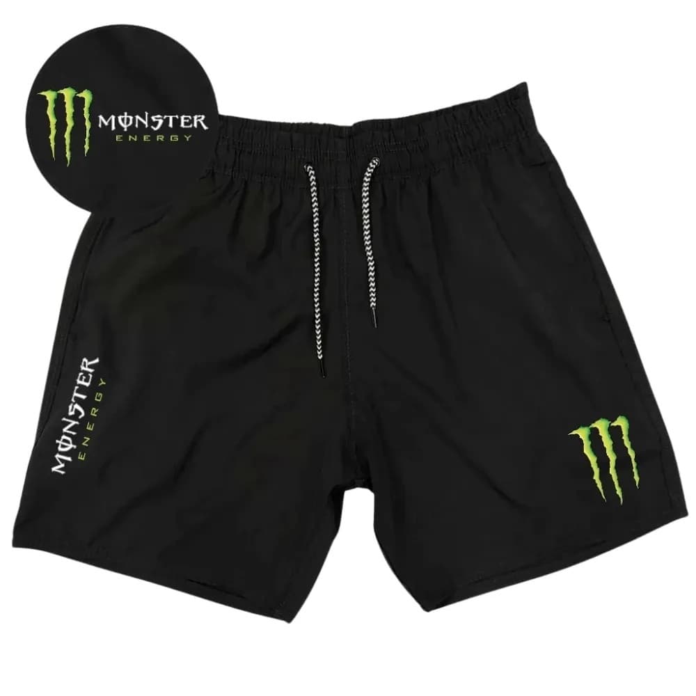 Bermuda Elastano Premium MONSTER Esporte Praia Para Academia Ideal Lutas Futebol Corridas