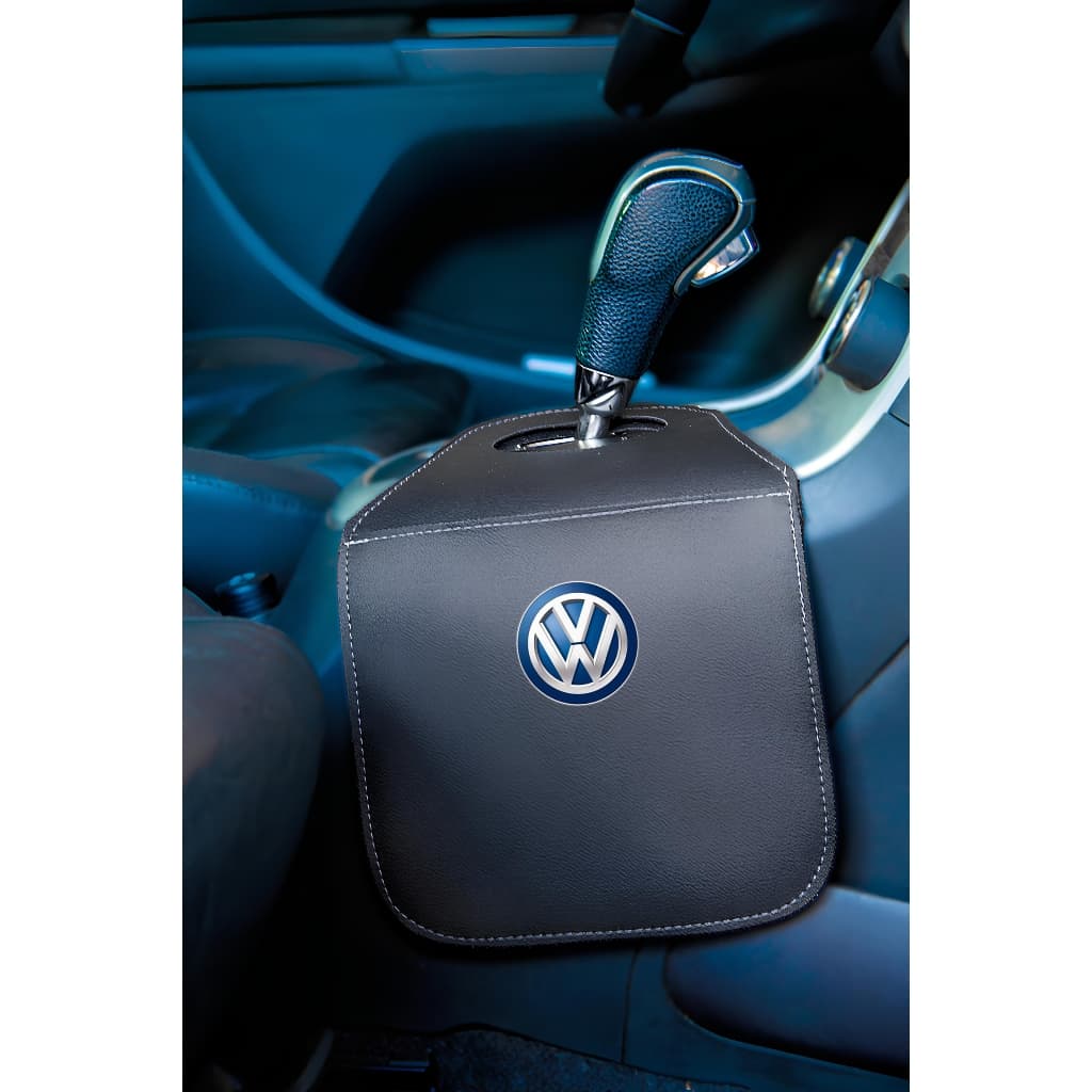 Lixeira Automotiva Personalizada Todas as Marcas em Couro Reforçado Porta Lixo Volkswagen fiat GM