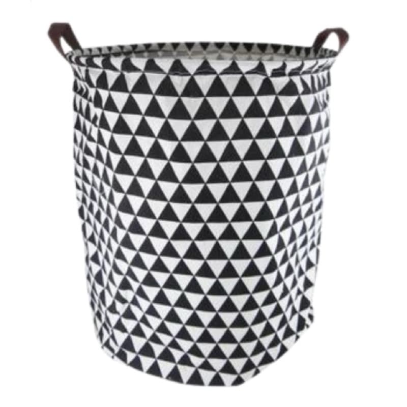 Cesto de Roupa Dobrável com Estampa Geométrica – 45 x 35 cm