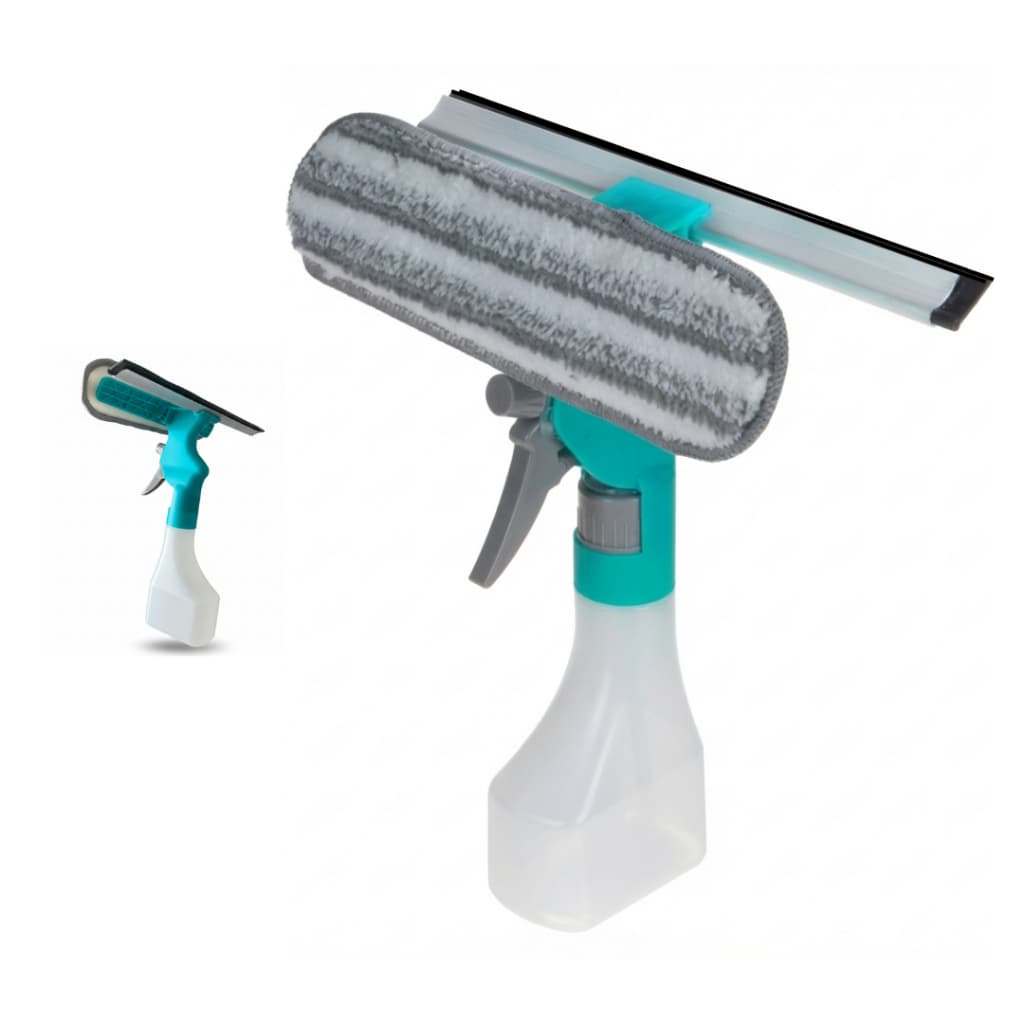 Kit Limpa Vidros 3 Em 1 - Spray, Microfibra E Rodo Profissional
