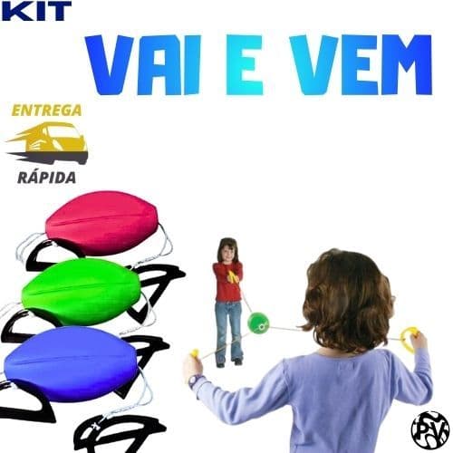 Vai e Vem Grande Brinquedo Divertido Diversas Cores