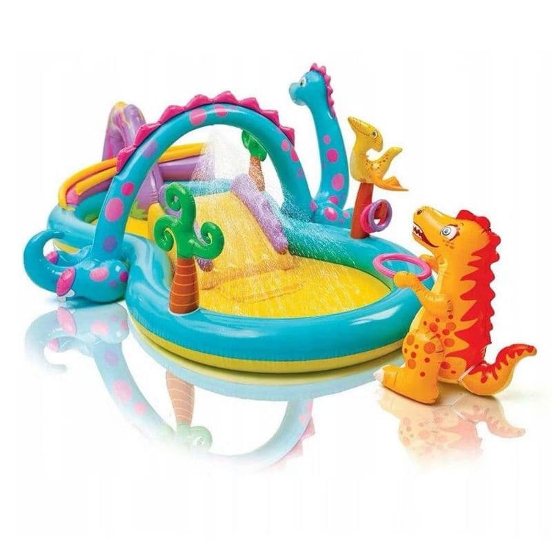 Piscina Playground Mundo Dos Dinossauros - 290 Litros- Intex
