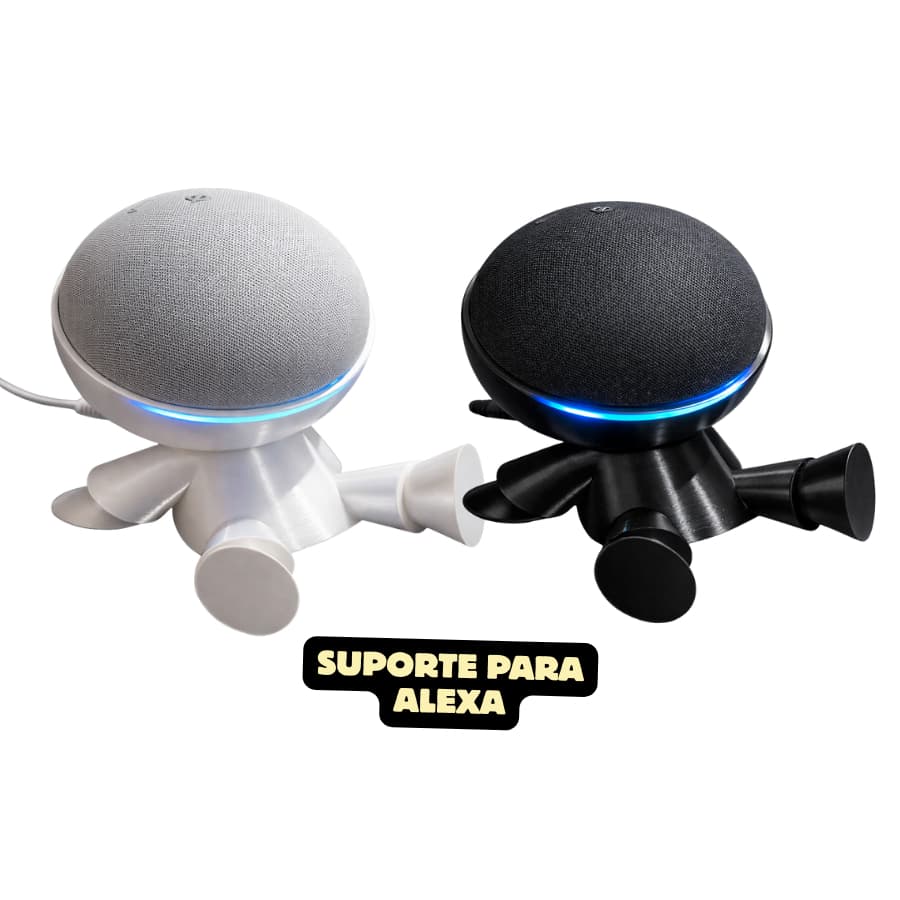 Suporte para Alexa Echo Dot em Formato de Bonequinho | Impressão 3D Premium