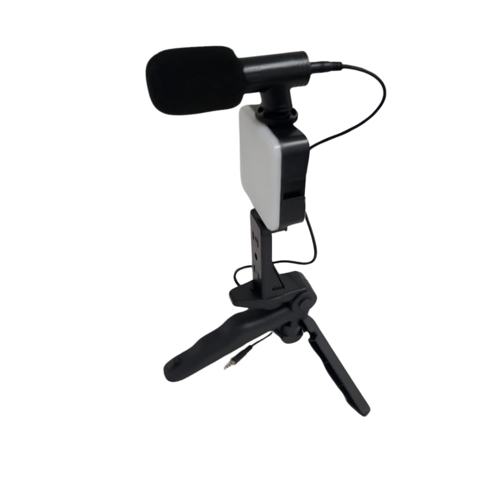 Iluminação LED, Microfone de Lapela, Controle Bluetooth