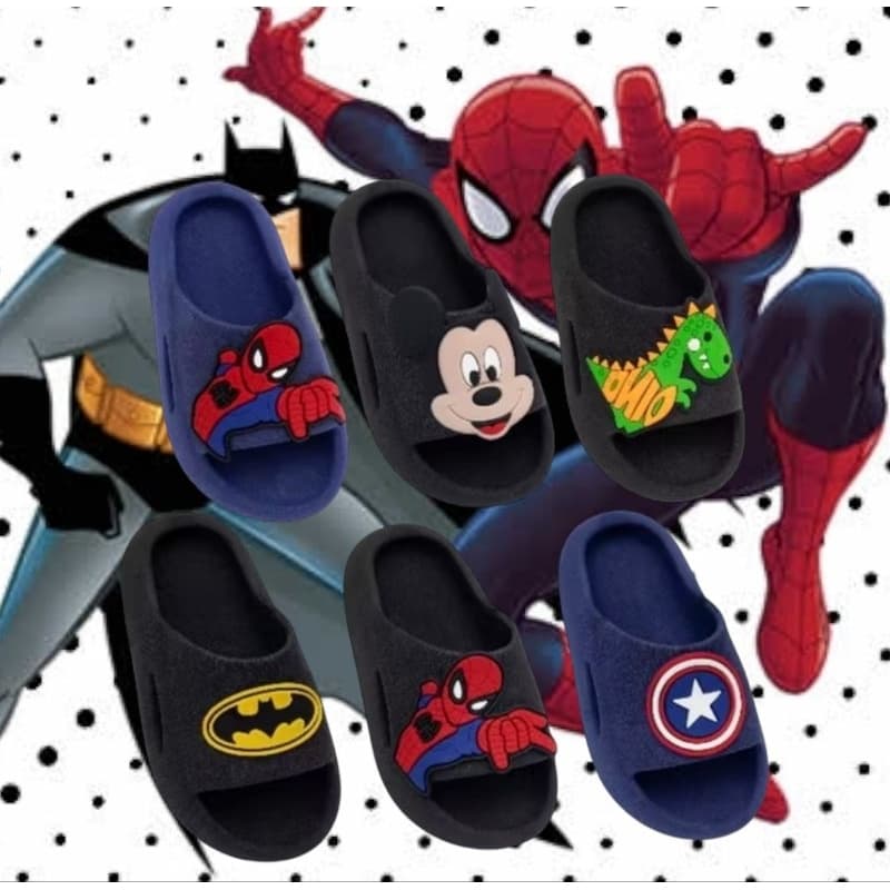 Chinelo Nuvem Infantil Confortável Leve Macio Para Meninos Personagens