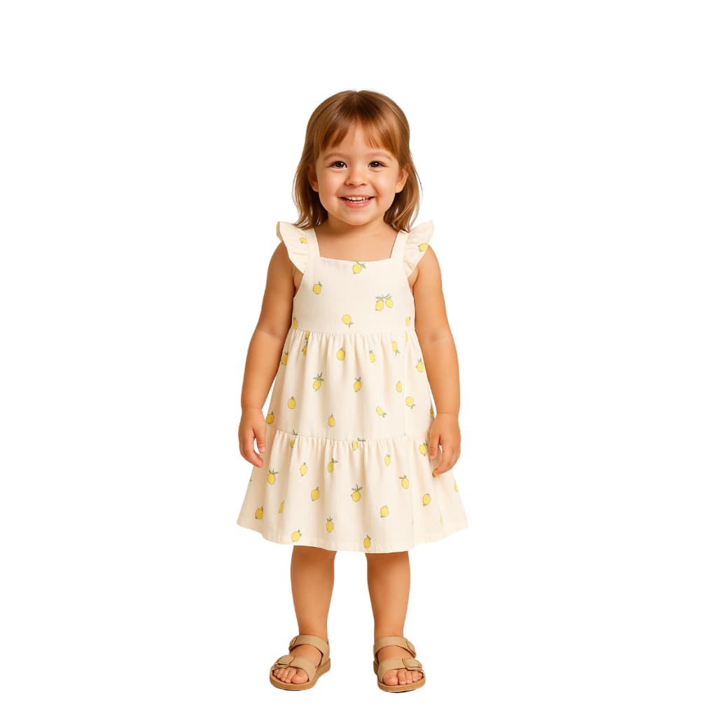 Vestido Infantil Algodão Natural - Macio, Delicado | Linha Nature Up Baby