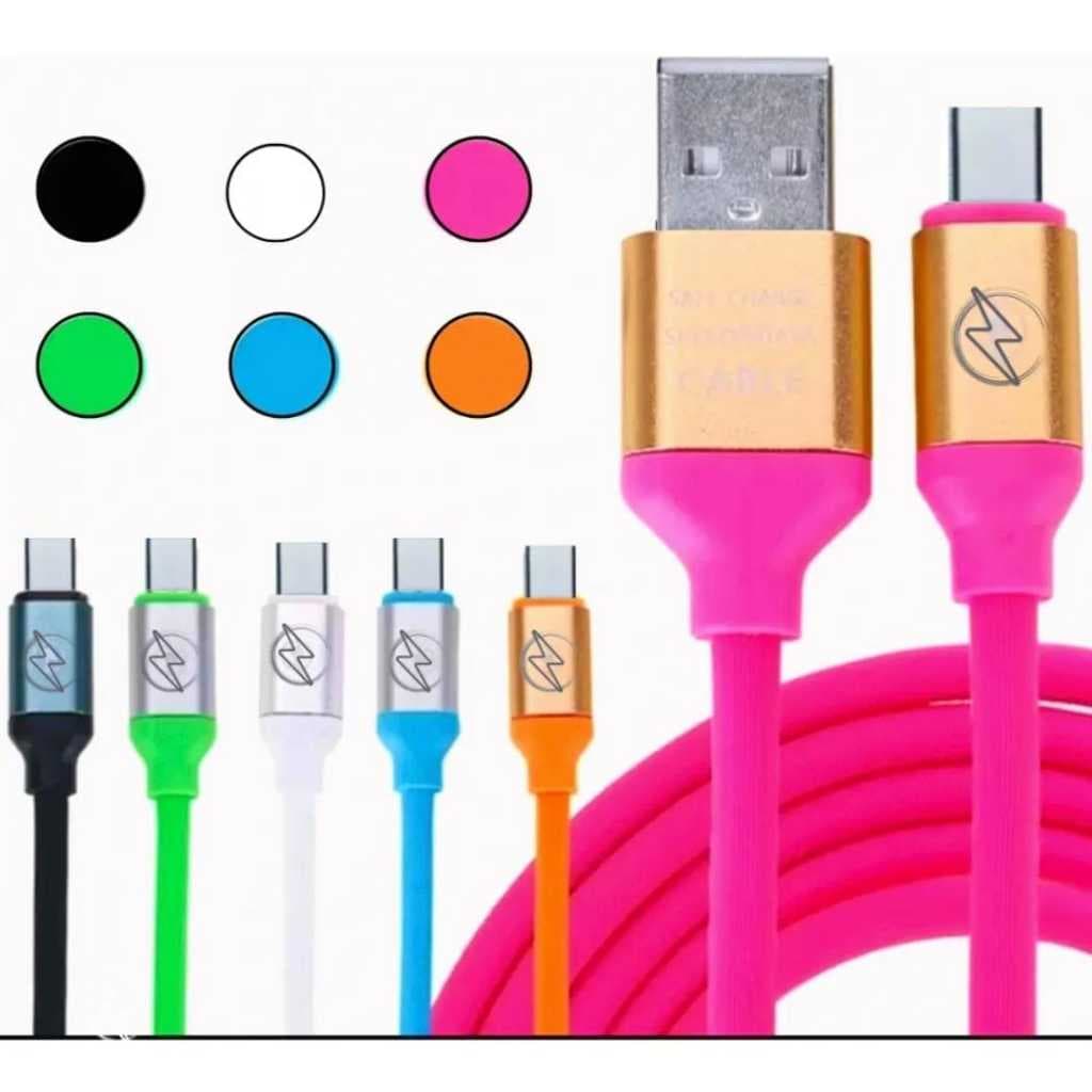 CABO DE CARREGAMENTO TURBO USB/TIPO C - 1.2m TRANÇADO DE COBRE E EMBORRACHADO
