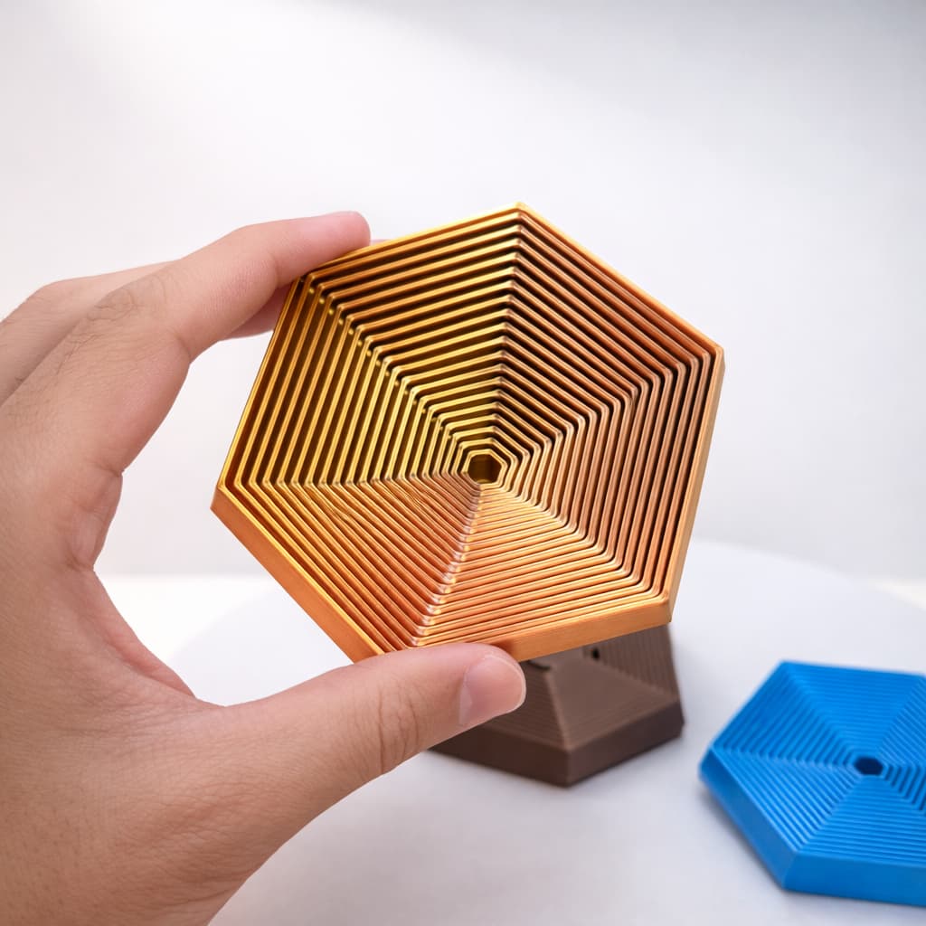 Fidget Toy Pocket Hexagonal 3D - Brinquedo Antiestresse Portátil e Discreto / Sensorial
