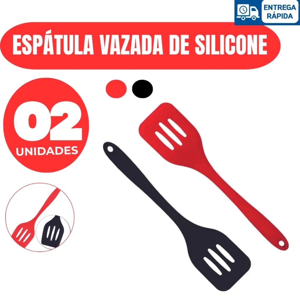 Kit Espátula Vazada de Silicone