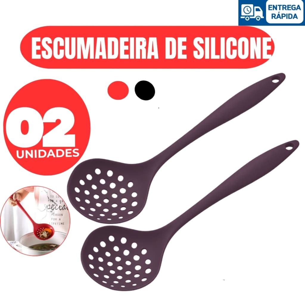 Kit Utensílios de Silicone - 3 Peças Essenciais para Sua Cozinha