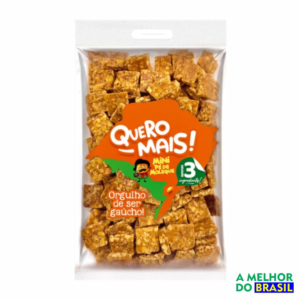 PACOTE DE MINI PÉ DE MOLEQUE SEM TACC COM 320G AMENDOIM