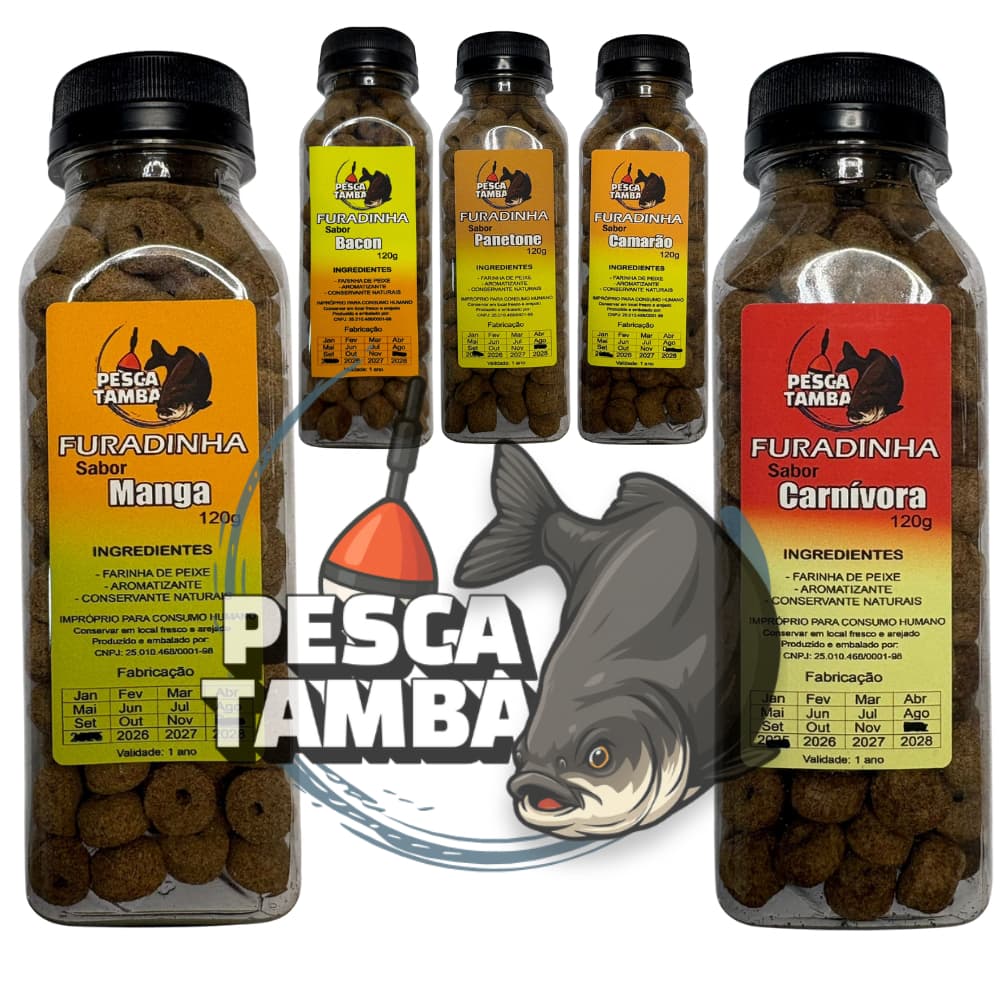 Ração Furadinha Acquamil Isca Para Pesca Com Essências 120g