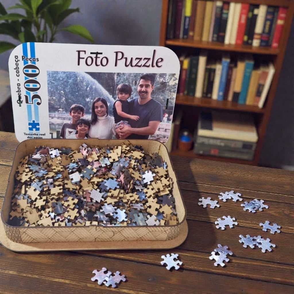 Quebra-Cabeça Personalizado Com Foto MDF 150, 300, 500 ou 1000 Peças - Impressão UV Alta Qualidade