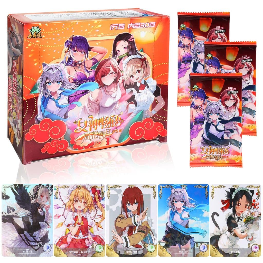 Goddess Story Card booster Box com 150 cartas - Carta de Waifu anime