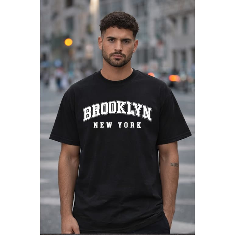 Camiseta masculino casual Brooklin NY - Nova York