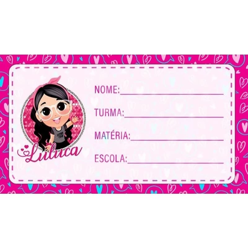 20 ETIQUETAS ESCOLAR LULUCA 2026 - KIT COM 20 ADESIVOS ESCOLAR DO LULUCA