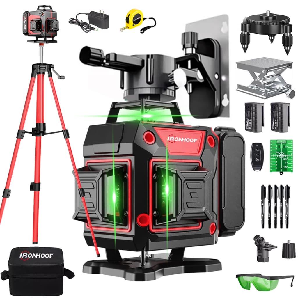 Nivel A Laser ​​16 Linhas Profissional Com Tripé ​​Autonivelante 360 Grau