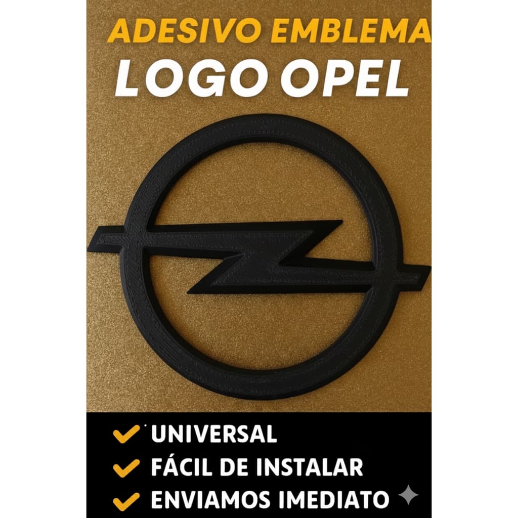 Emblema Logo Opel 3D Premium – Personalização Automotiva Universal para Astra, Corsa e Vectra etc