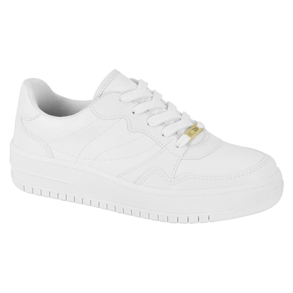Tênis Vizzano Air Branco Feminino Plataforma Force Leve Casual Branco Lisa Esport Caminhada Original