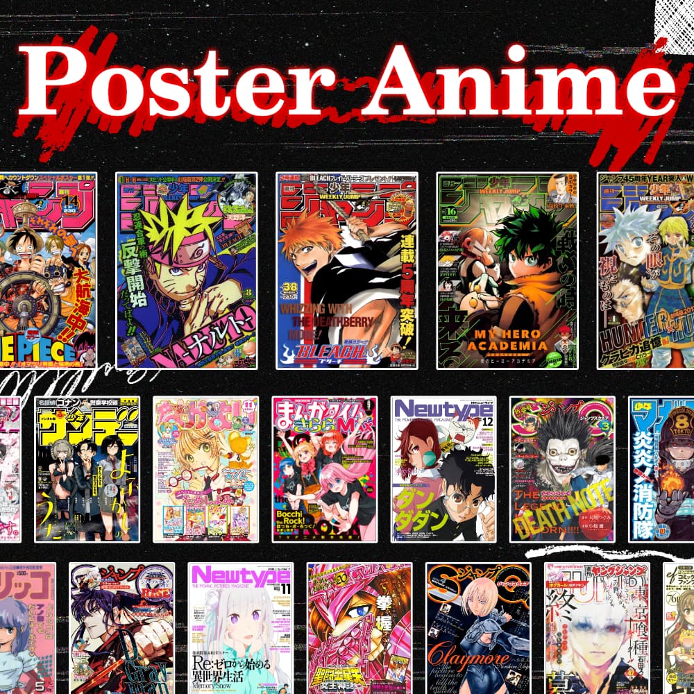 Kit 10, ou 30 - Posters de animes - Tamanhos A4, ou A5