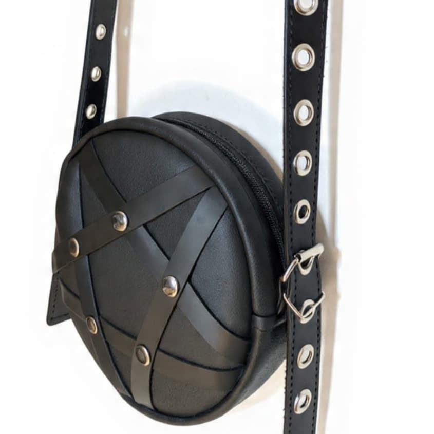 Bolsa Gótica Dark Rock Transversal De ombro Pentagrama