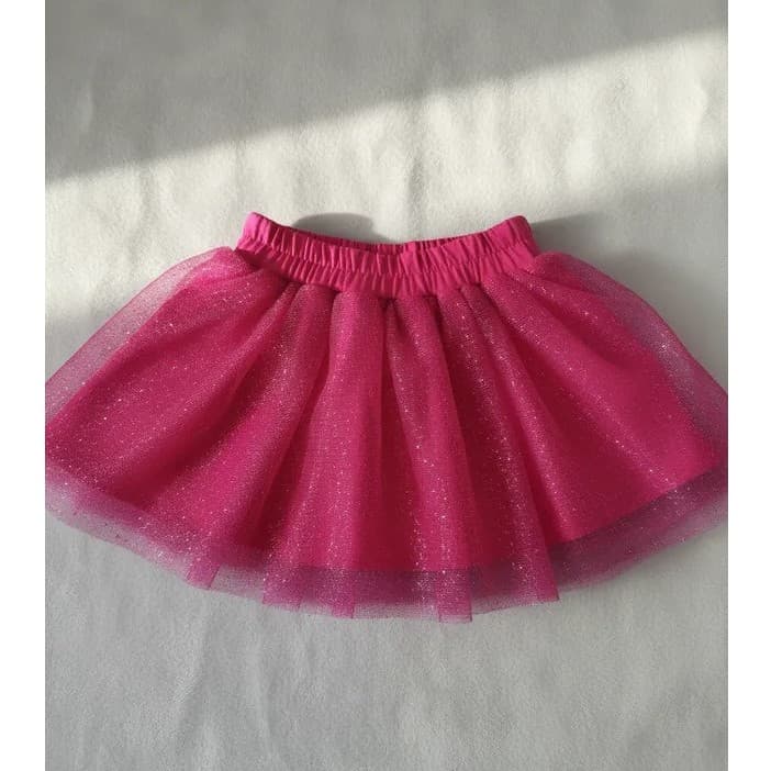 Saia Sainha Tule Tutu Menina Rodada com Brilho estilo Bailarina com Forro