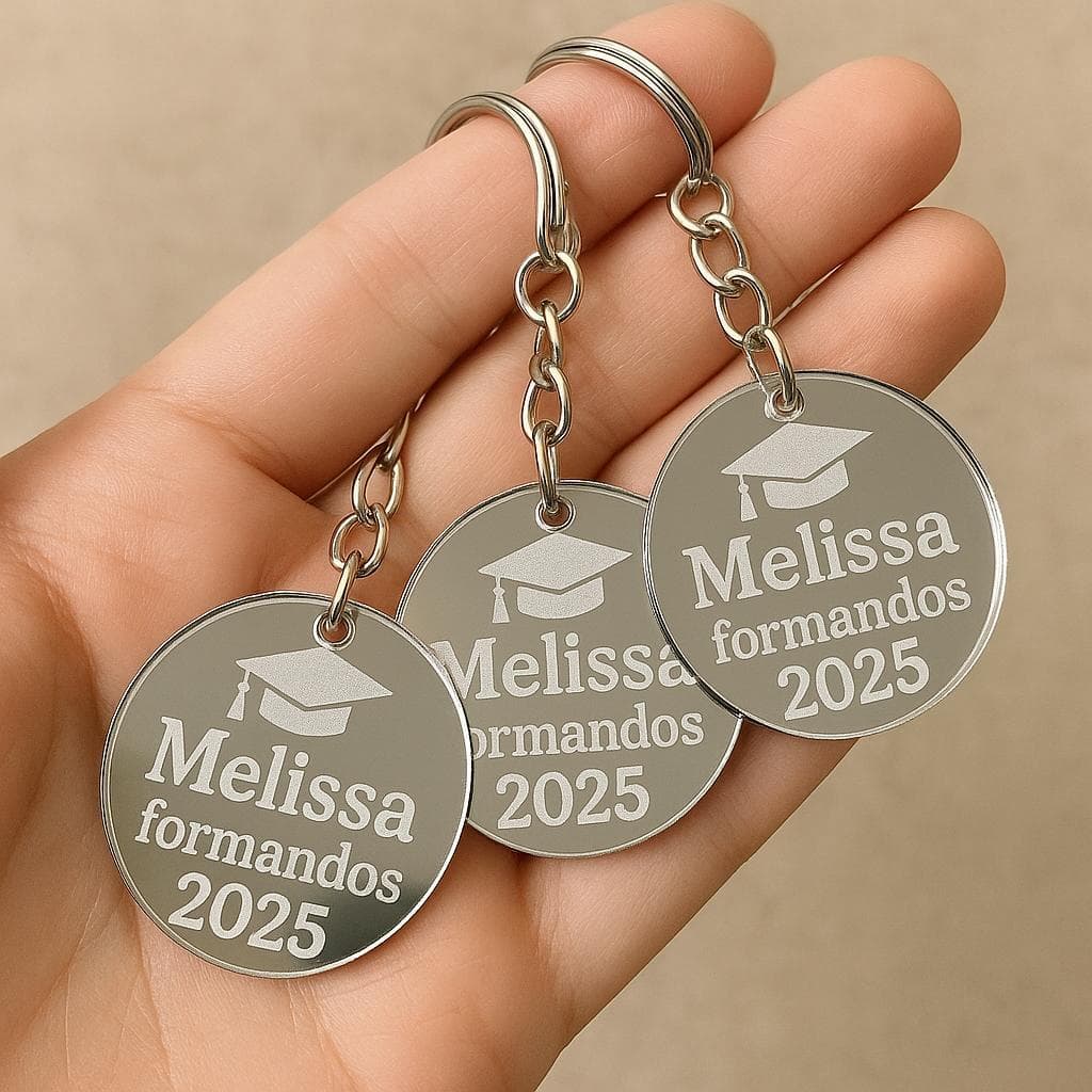 Kit 10-50 chaveiros personalizado acrílico espelhado brinde lembrancinhas batizado chá revelação