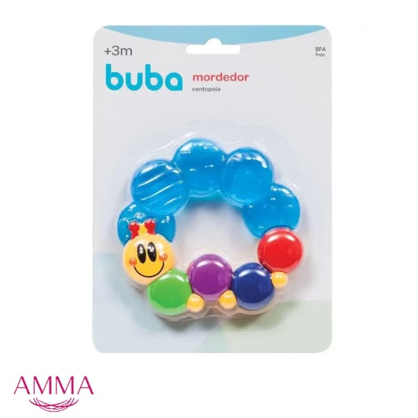 Mordedor Para Bebê de Água Modelo Centopeia Brinquedos para Bebê Buba Brinquedo