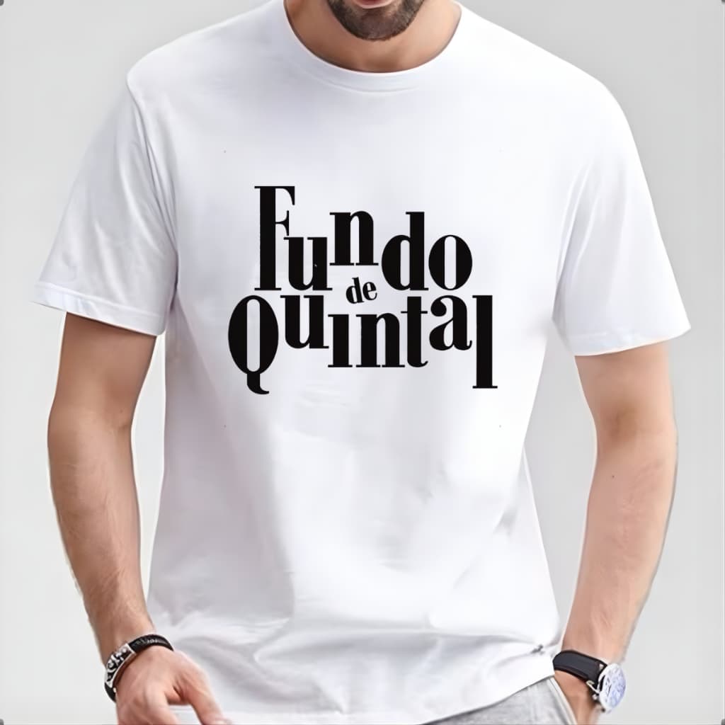 Camiseta Grupo Fundo de Quintal Tshirt Pagode Camiseta Básica 100% Algodão