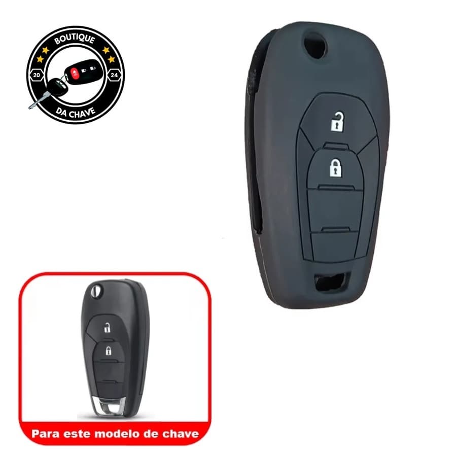 Capa em Silicone Chave Canivete Chevrolet Onix Spin S10 Onix Plus Spin