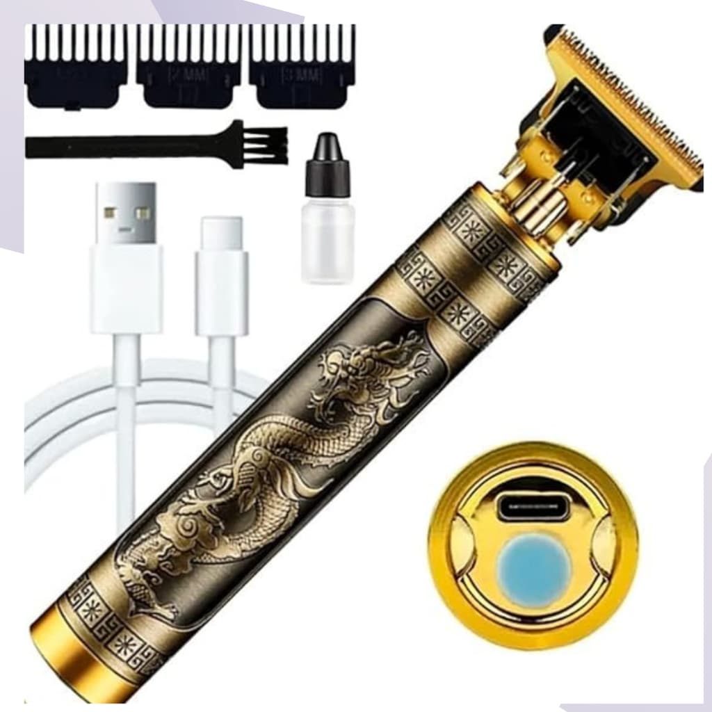 Máquina dragão em metal  barbear corte Cabelo Barba Profissional Cortador de pelos acabamento