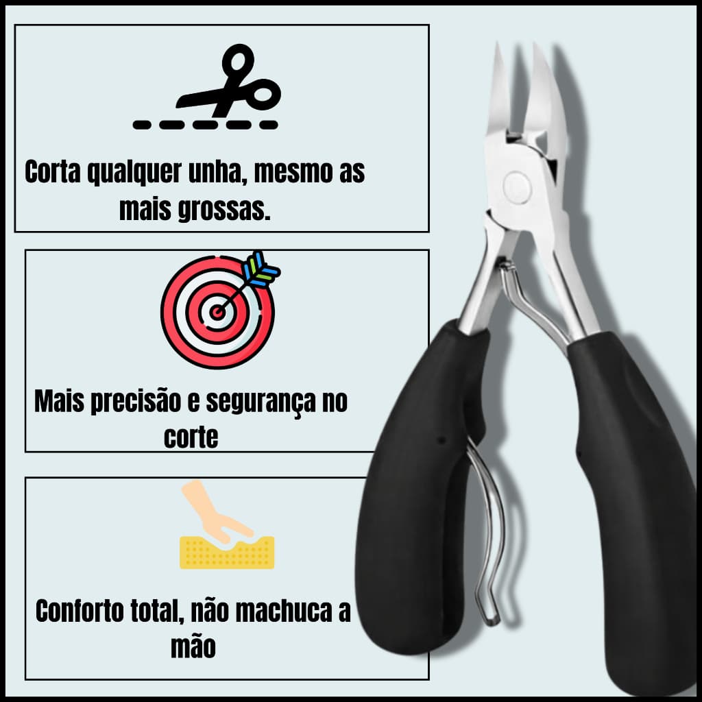 Alicate Profissional para Corte de Unhas Curvadas com Mola Dupla Alta Durabilidade AT-391
