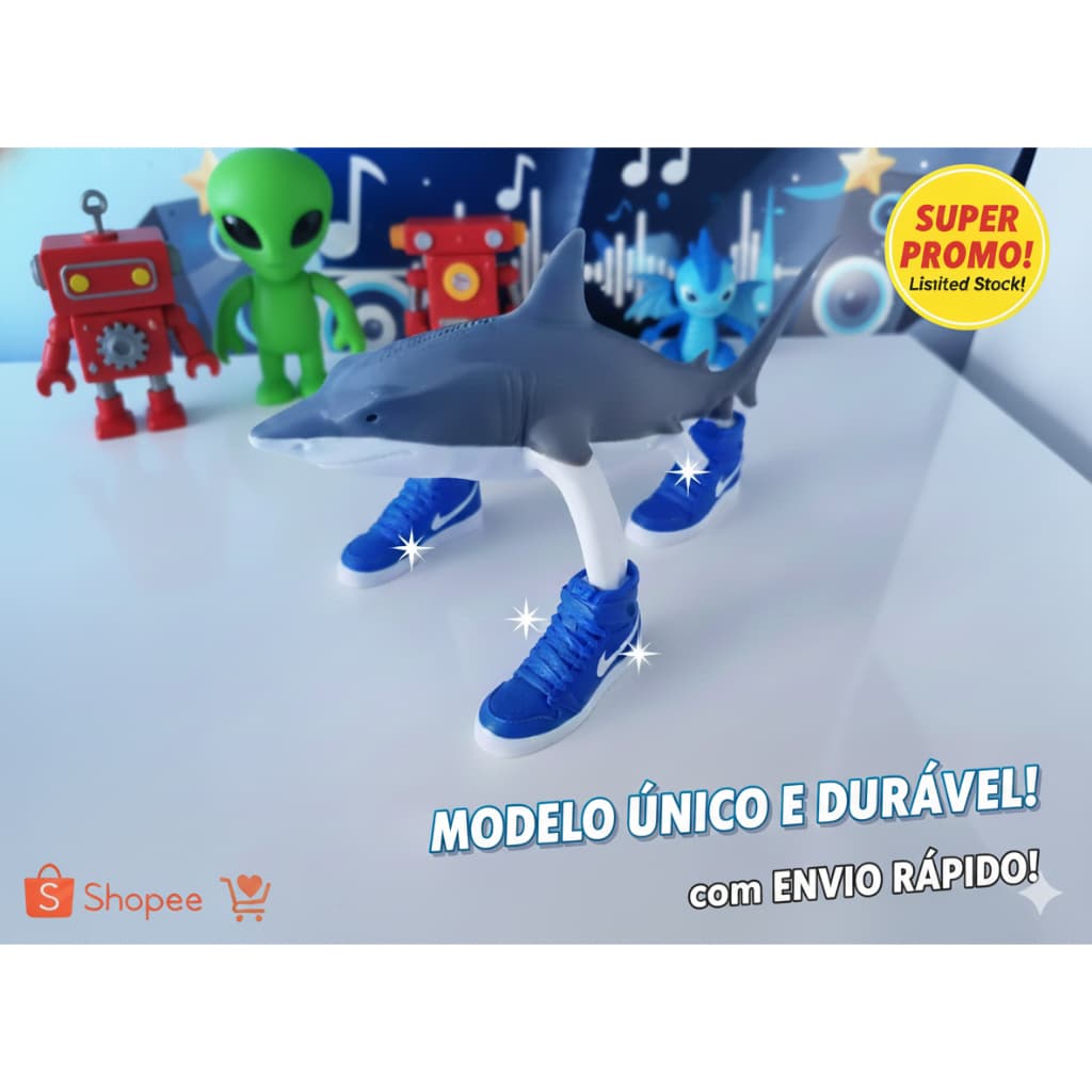 Boneco Tralalero Tralala – Italian Brainrot 3D – Viral Edition