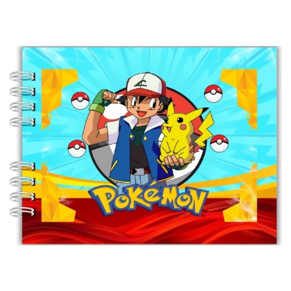 Pokemon - Livro Para Colorir - 50 Páginas | Capa Dura I Para pintar com canetinhas
