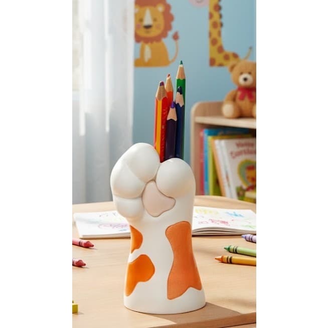 Porta canetas porta lápis porta objetos porta escova de dentes personalizado pata de gato BGG0006