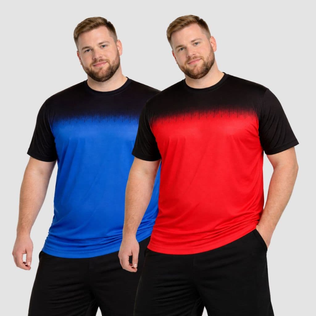 Promoção Kit2 Camisetas Dry Fitness Masculina TAM Plus -Casual -Academia Esportes Exercícios Corrida