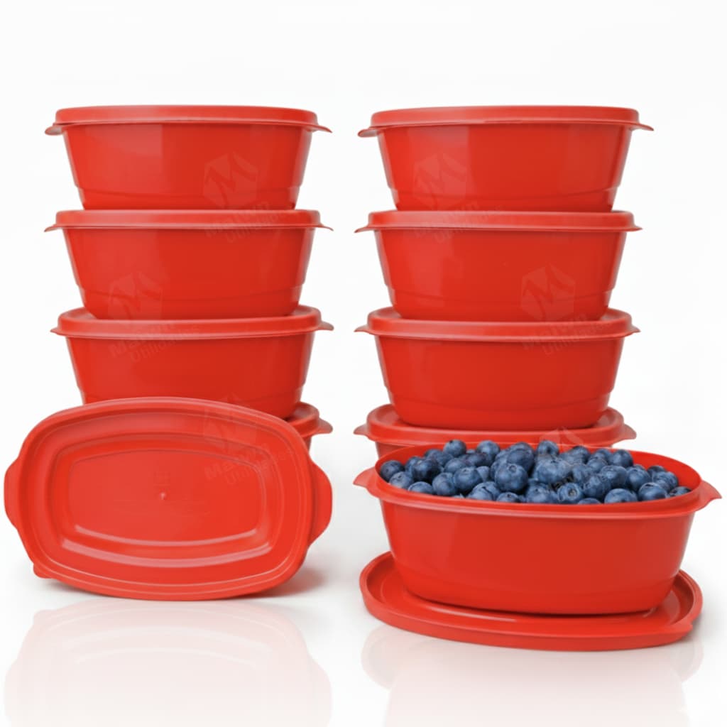 Kit 10 Potes Herméticos 400ml de Plásticos BPA Free Marmitas Armazenamento de Alimentos Para Cozinha