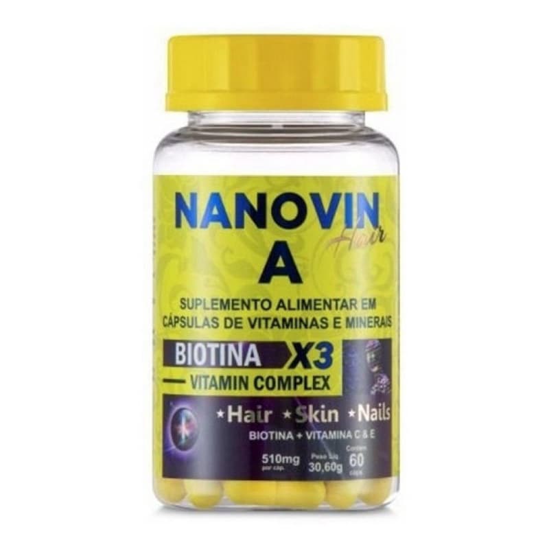 Nanovin A Hair 60 dias - Cabelo, pele e unha.